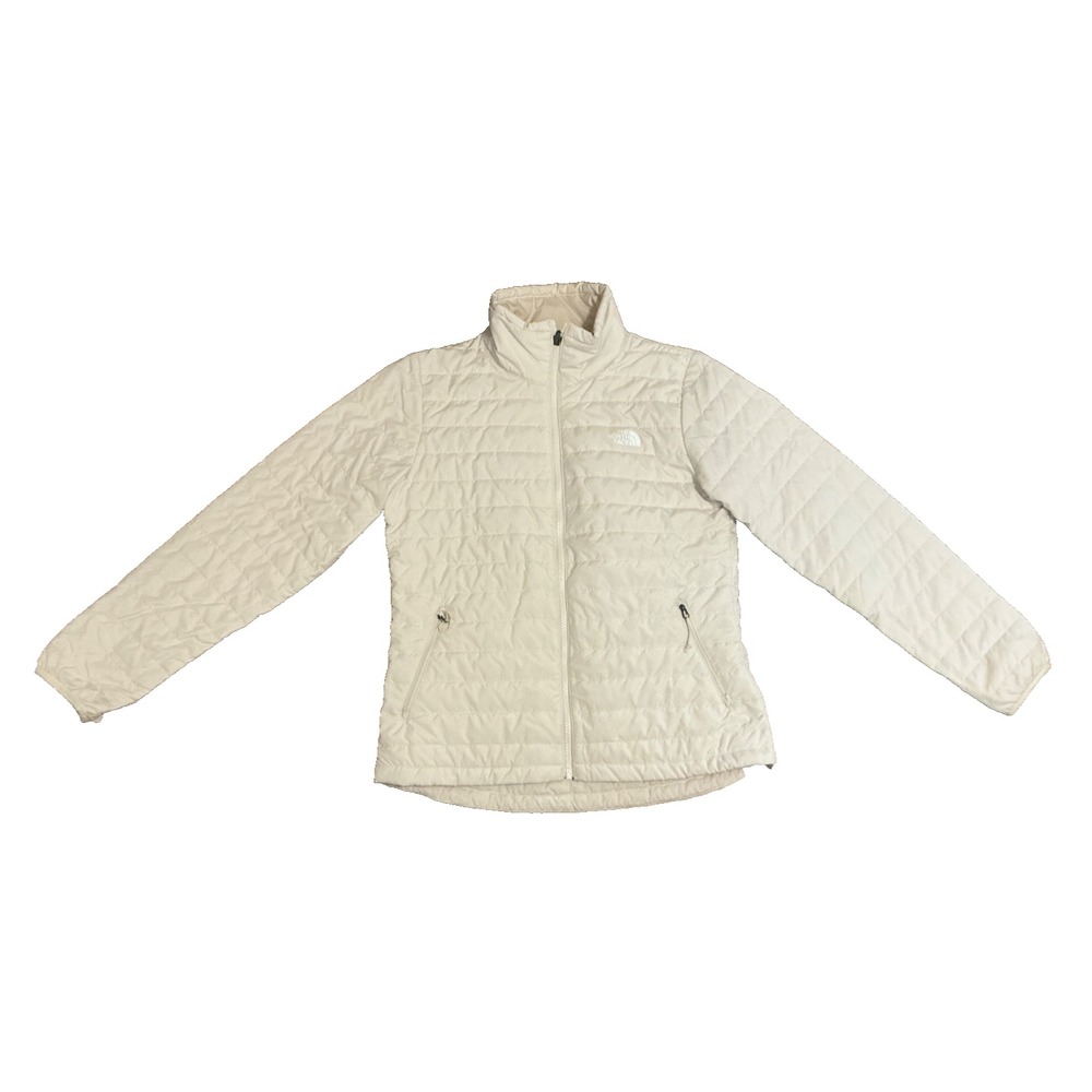 The North Face Women Thermoball Eco White Puffer Quilted Jacket Sz Medium